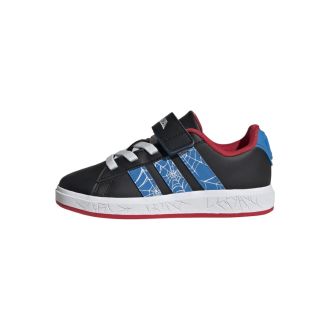 Calzado Adidas Grand Court Spider-Man Elastic Lace Negro Niños 