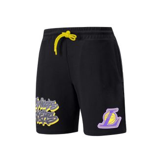 Shorts Fan Shop Short Los Angeles Lakers Negro Niños De 8 14 Años.