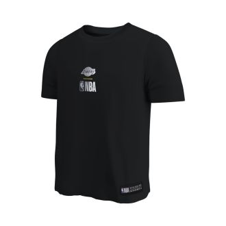 Remera De Algodón Fan Shop Tee Los Angeles Lakers Negro Niños De 8 14 Años.
