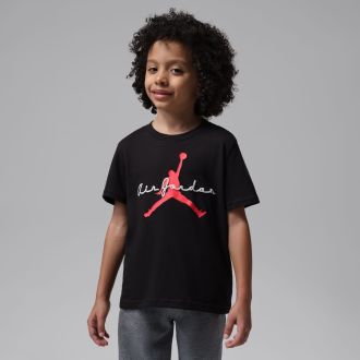Remera De Algodon Jordan Flight Essentials Script Negro Niños 