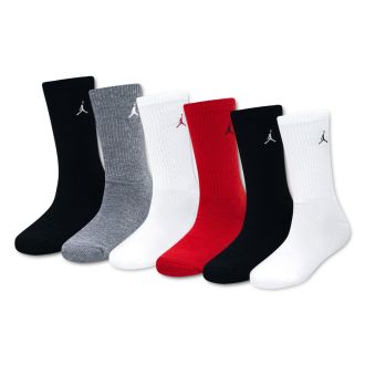 Medias Jordan Everyday Essentials 6Pk Crew Rojo Niños 