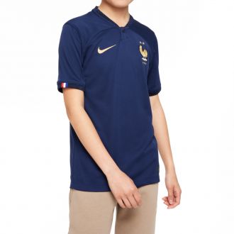 Youth Nike Dri-FIT Stadium Jersey Short Sleeve Home FFF (French Football Federation)