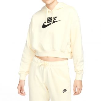 Womens Nike Sportswear Club Fleece Graphics Crop Hoodie