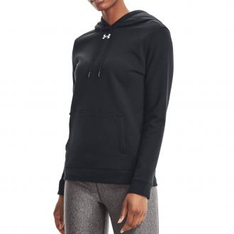 Ua w's hustle fleece hoody-blk